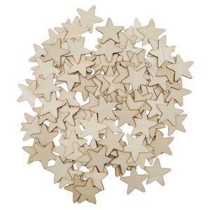 All Set Plywood Stars - 130 Pack