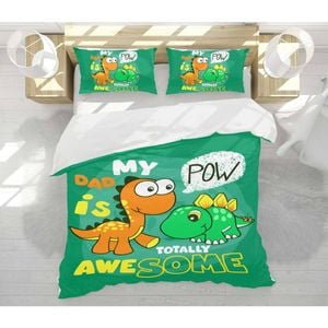 3D Cartoon Dinosaur 022 Bed Pillowcases Quilt King Size