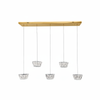 ONANA 5 Light Crystal Pendant Tri-colour LED (Gold)