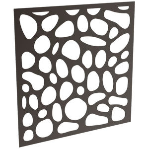ProtectorAl 300 - 1200 x 300 - 1200mm Black Satin Riverstone Unframed Solid Aluminium Decorative Panel