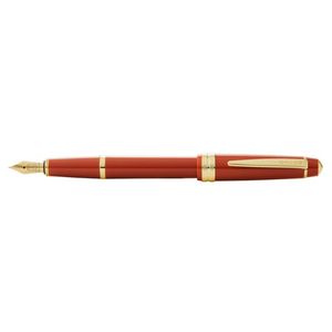 Cross Bailey Light Gloss Fine Fountain Pen Writing Stationery Burnt Orange/gold