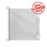 Perma Child Safety 1.4m White Wide Retractable Gate - White