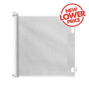 Perma Child Safety 1.4m White Wide Retractable Gate - White