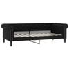 vidaXL Day Bed Single Size 2-in-1 Single Sleeper Sofa Couch Black Faux Leather