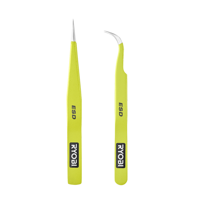 Ryobi Precision Anti-Static Tweezers 2 Pack
