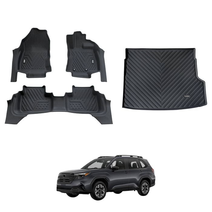 AUSGO Floor Mats & Boot Liner Set for Subaru Forester Hybrid 2025-Onwards Car Floor Liners Cargo Mat