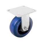 Easyroll 150mm 300kg Blue Elastic Rubber Heavy Duty Fixed Plate Castor
