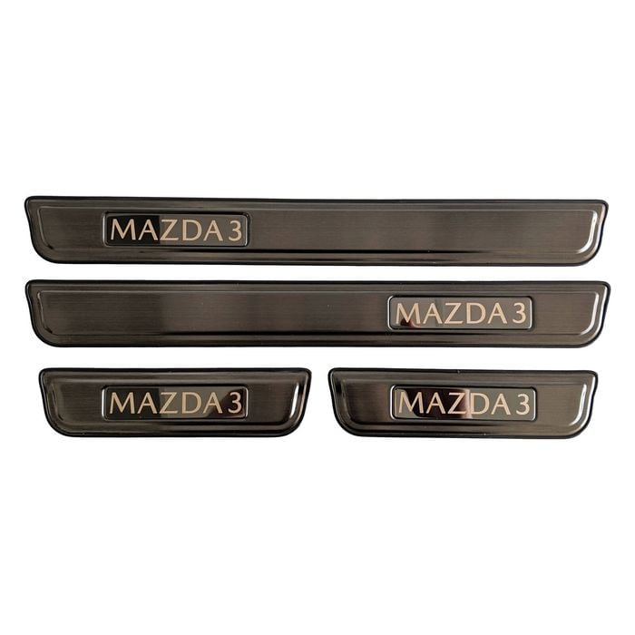 Genuine Mazda 3 Bp Scuff Plates Set Brushed Alluminium Accessory Bp11acsph