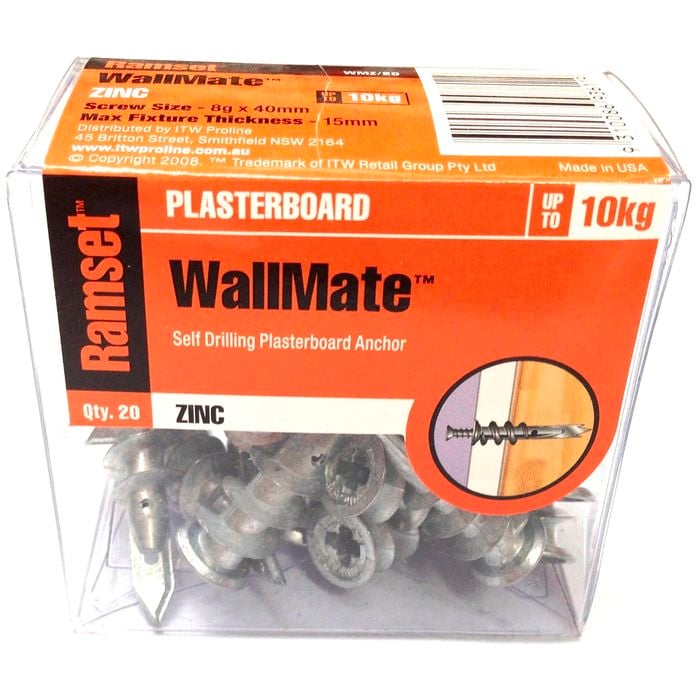 Ramset Metal WallMate 8G x 40mm 20pk