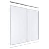 Lugna 2400 x 1801-2400mm Clear Anodised Melamine Wardrobe Double Sliding Doors
