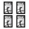 4x Unigift Downtown Matt Durable Portait Landscape Frame Black 10x15cm/4x6"