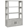 vidaXL Sideboard Concrete Grey Engineered Wood Buffet Cabinet Cupboard Storage