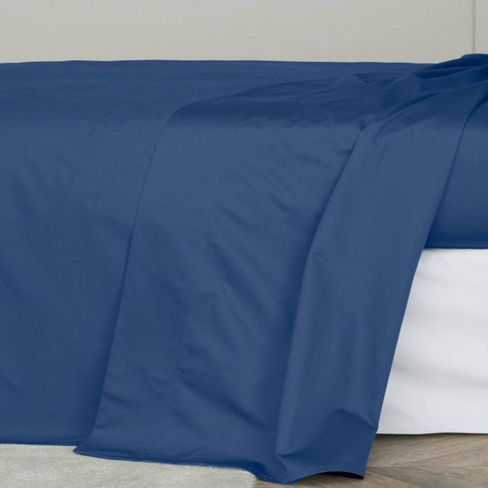 Bedding Co. Flat Sheet 1200TC Egyptian Cotton Midnight Navy Blue Single