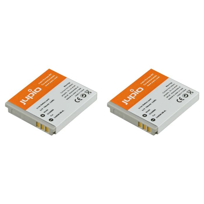 2PK Jupio Li-Ion 3.7V 750mAh Rechargeable Battery For Canon NB-4L Camera