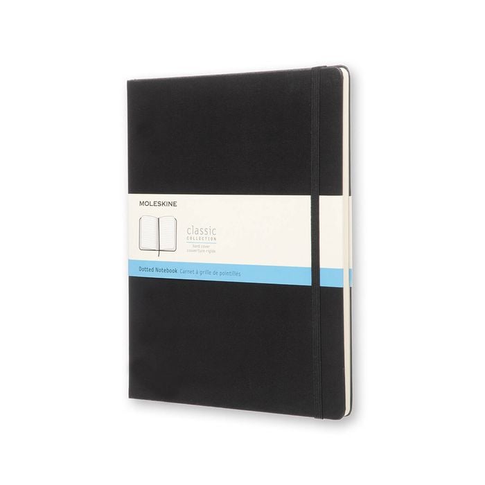 Moleskine Dot Grid Classic Hard Cover Notebook Office/student Journal Xl Black