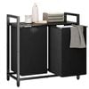 Laundry Hamper Basket Metal Laundry Organizer with Mdf Shelf