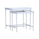Modern Furniture CAMEO Nest of 2 Tables 48x36cm - Mirror