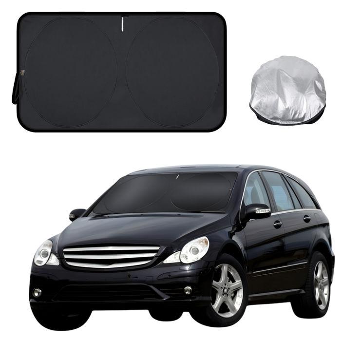 Front Windscreen Sun Shade for Mercedes-Benz R-Class 2006 - 2015 (W251) - Standard 150 x 85 cm - Black