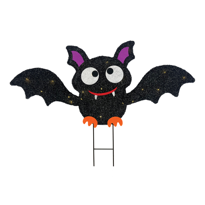 Galah 50cm Halloween 2D Bat Fabric Stake Light