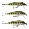 3x Rapala 7cm Countdown Sinking Hardbody Balsa Fishing Lures - OGreen Muddler