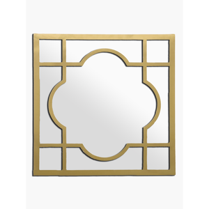 Elegant Collections Gold Hampton's Square Mirror 75CM