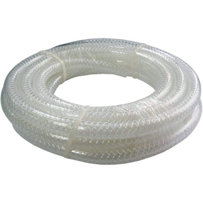 Kinetic 10mm x 5m Clear PVC Food Contact Multi-Purpose Reinforced Pressure Hose