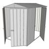 Build-a-Shed 1.5 x 2.3 x 2.3m Single Hinged Side Door Gable Shed - Zinc