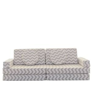 All 4 Kids Roman 10 Pcs Play Couch With Farbic Cover - Chevron