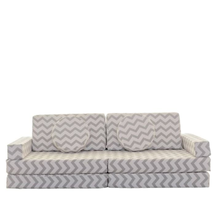 All 4 Kids Roman 10 Pcs Play Couch With Farbic Cover - Chevron