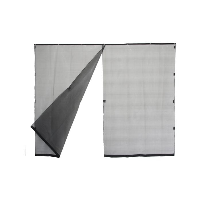 Pillar 300 x 240cm Black Magnetic Flyscreen Patio Curtain