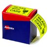 Avery Fluoro Yellow Label 750/Roll (75x100mm) (Glassw/Care)