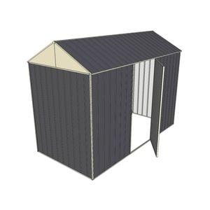 Build-a-Shed 1.5 x 3 x 2.3m Single Hinged Side Door Gable Shed - Grey