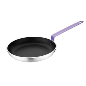 Hygiplas Frying Pan Aluminium Non-stick Teflon Platinum Plus Purple Handle 280x45mm