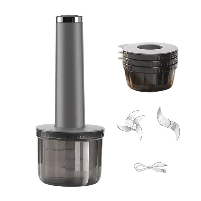 Catzon Electric Food Processor Includes 4 Cup 2 Sets Of Blades For Dicing Mincing Puree-black