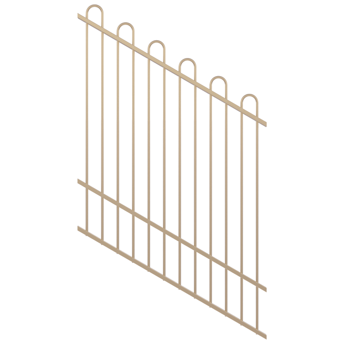 ProtectorAl 0350-1200W x 1500H Primrose Loop Top Pool Fence Panel Raked 16-30º