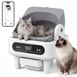 Advwin Self Cleaning Cat Litter Box With Litter Mat Open Top Automatic Litter Box