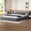 ALFORDSON Bed Frame Queen Grey Velvet