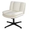 ALFORDSON Armless Office Desk Chair Boucle White