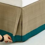 CottonMore Premium Cotton Quality Bed Skirt Valance including Cotton Fabric Go Over Bed Base - Queen