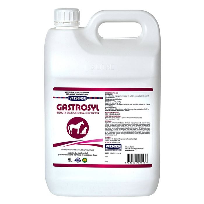 Vetsense Gastrosyl For Dogs & Horses  5 Litre