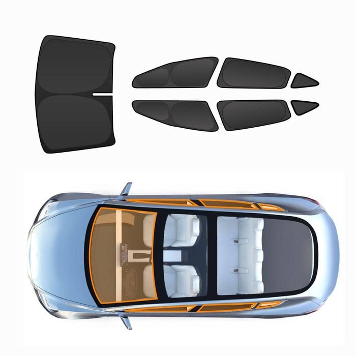 Tesla Model 3 Sunshade Side Rear Windows Windshield Camping Privacy Protection Set of 7
