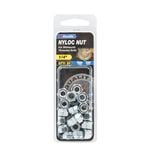 Zenith 1/4" Zinc Plated Nyloc Nuts - 20 Pack