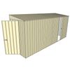 Build-A-Shed 1.2 x 4.5 x 2.0m Skillion Single Sliding Side Door Shed - Cream
