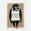 Galrie Banksy Laugh Now Art Print 2003 - Iconic Wall Decor, Poster Only, A0 84 x 119cm (33 X 47inch)