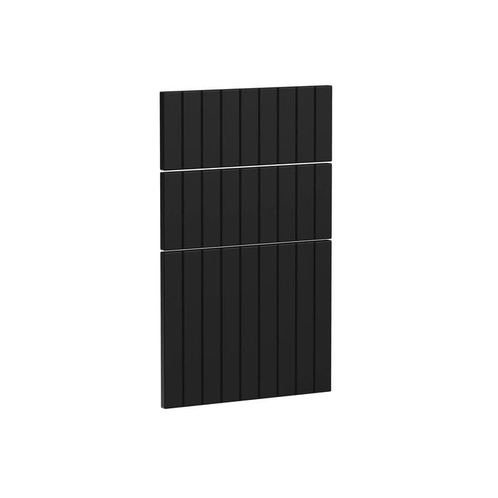 Kaboodle 450mm Black Olive V-Groove 3 Drawer Panels