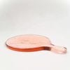 Creativewomen Hammered Glass Round Serving Board 28x20cm - Blush Dishwasher Safe