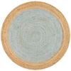 The Rug Connection Gallery Polo Light Blue 120x120cm - Small Round Handwoven Jute Indoor Rug