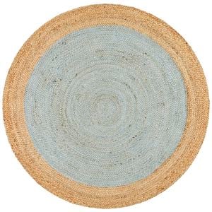 The Rug Connection Gallery Polo Light Blue 120x120cm - Small Round Handwoven Jute Indoor Rug