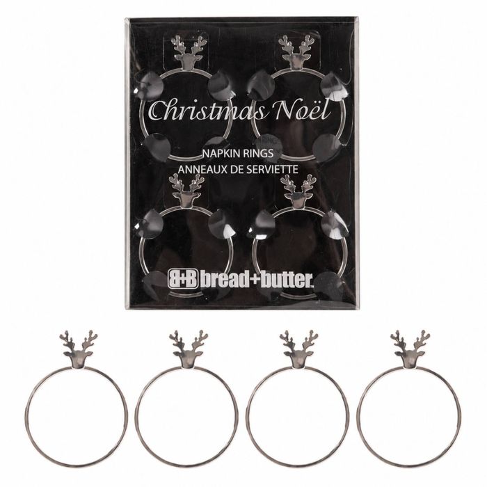 Bread and Butter Stag Head Napkin Ring Twin Pack Kit