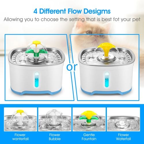 YES4PETS 2.5L Automatic Electric Pet Water Fountain Dog Cat Water Feeder Bowl Dispenser Bunnings Australia